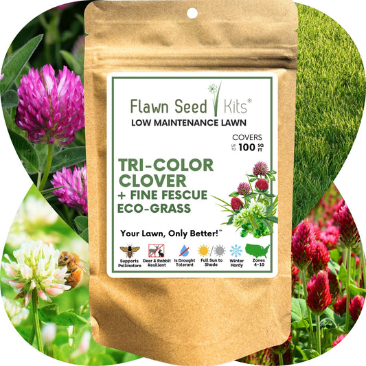 TRI-Color Clover + Mow Less Grass Seed