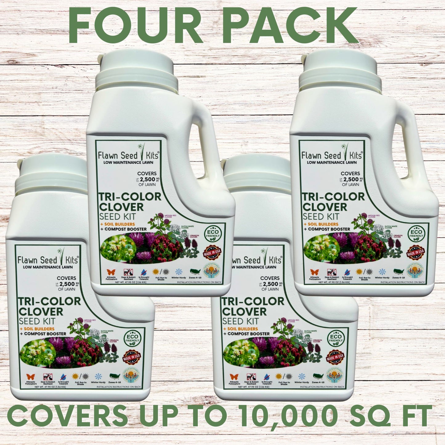 Tri-Color Clover Seed Easy Spread Shaker