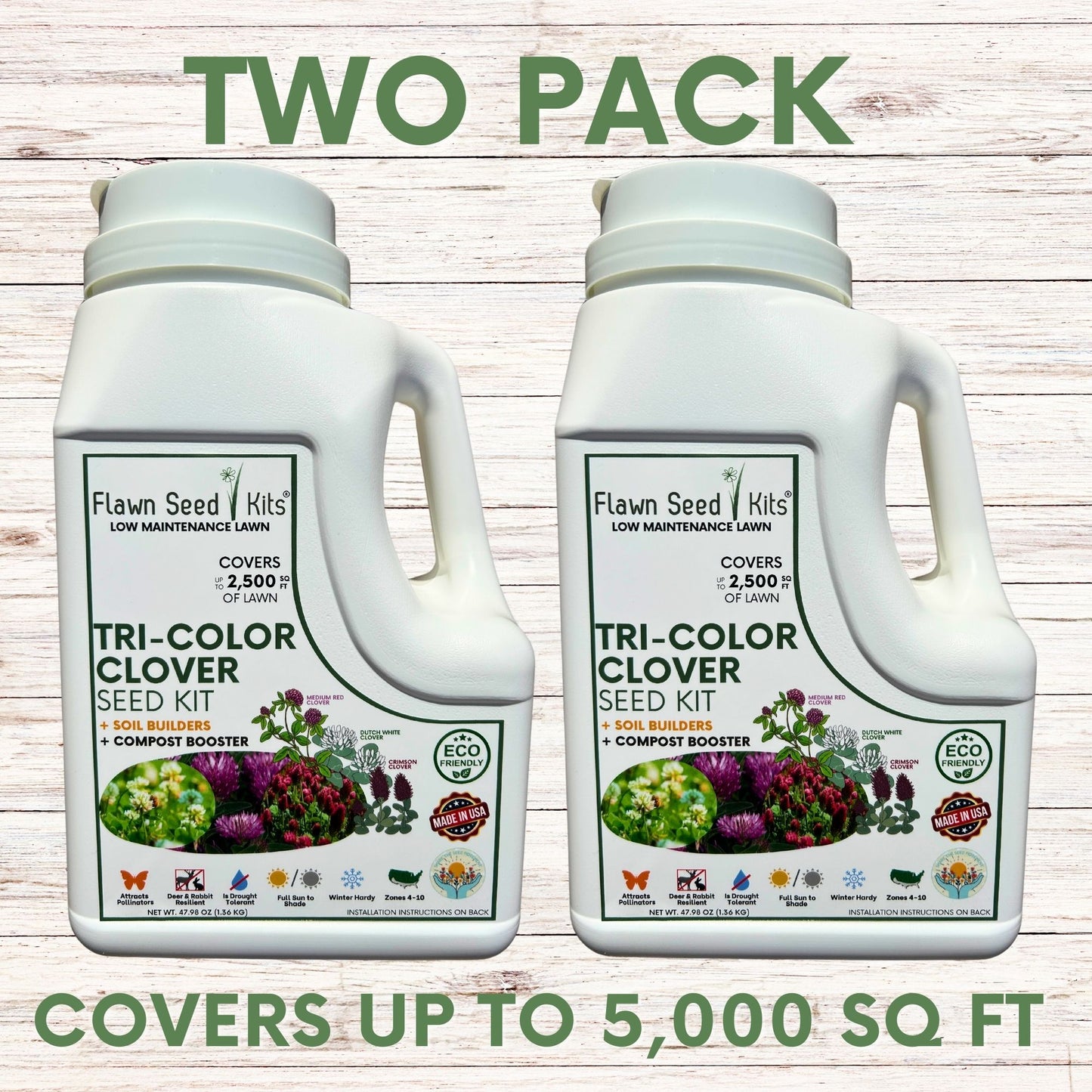 Tri-Color Clover Seed Easy Spread Shaker