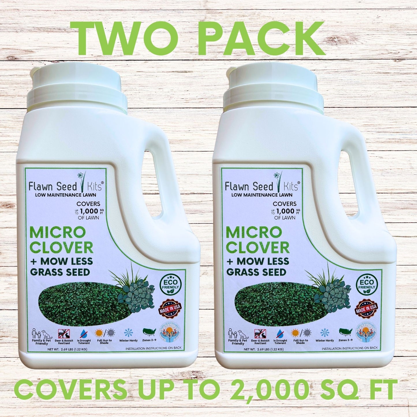 Micro Clover + Mow Less Grass Seed Shaker