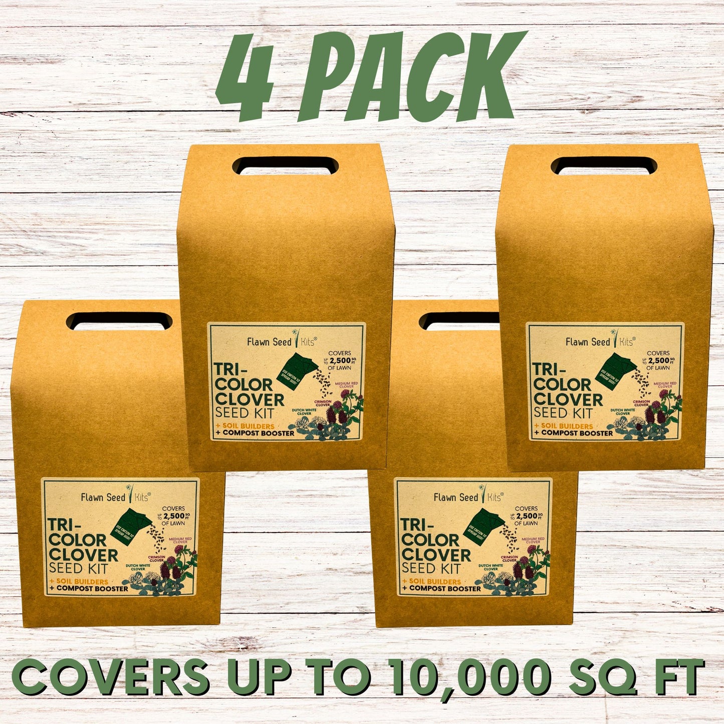 Tri-Color Clover Seed Mix Eco-Spread Carton