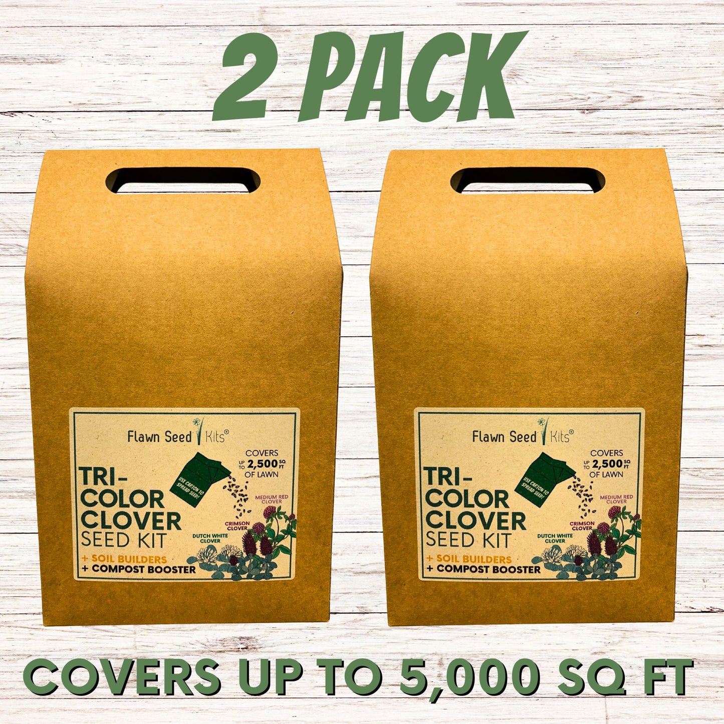 Tri-Color Clover Seed Mix Eco-Spread Carton