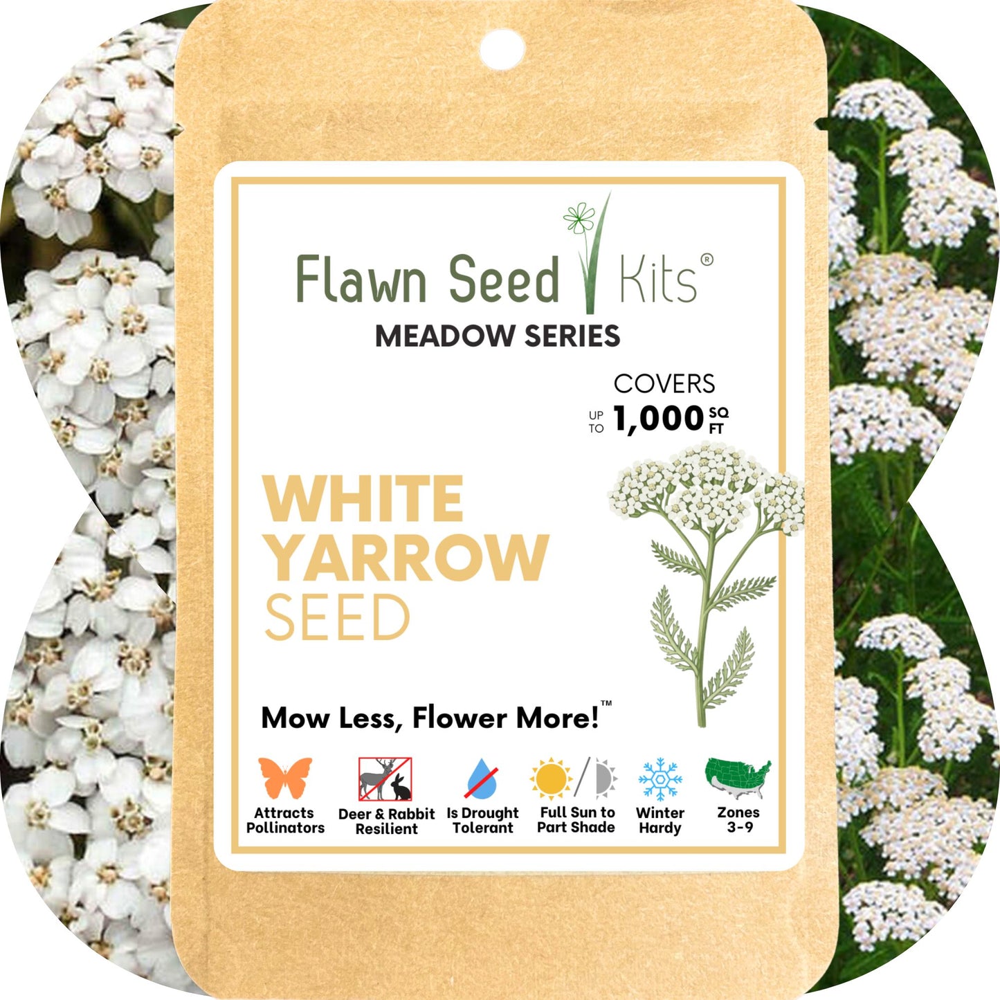 White Yarrow Seed Pouch