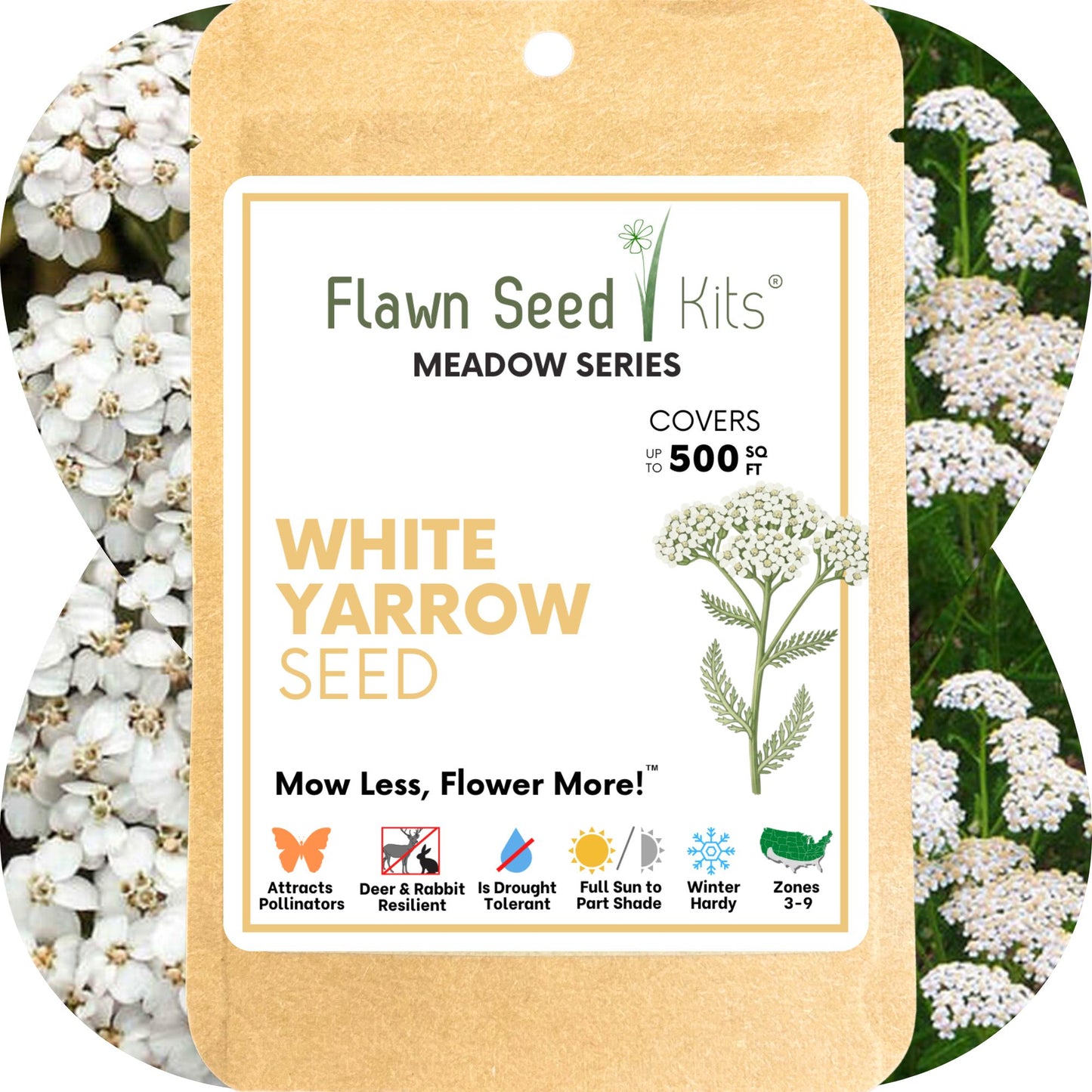 White Yarrow Seed Pouch