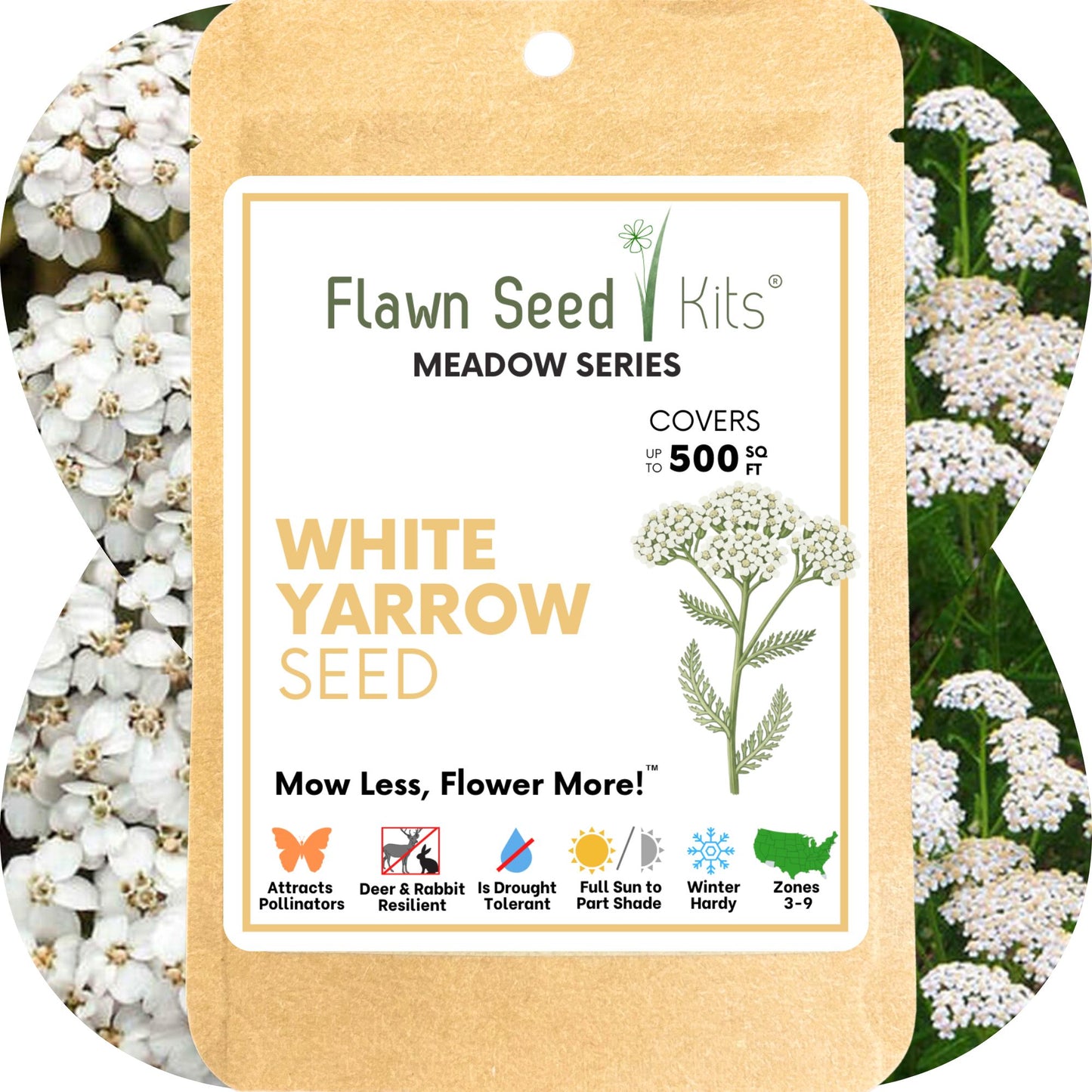 White Yarrow Seed Pouch
