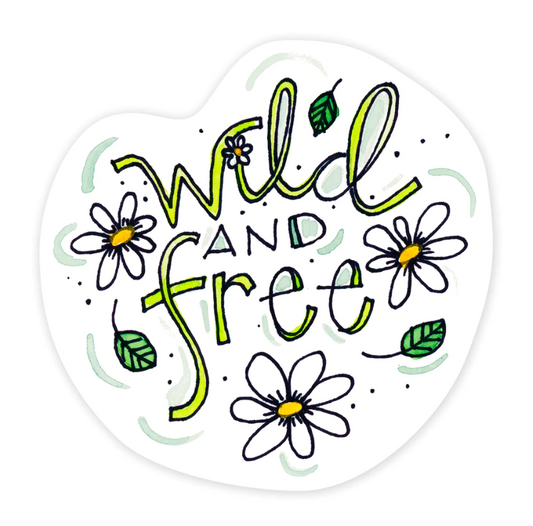 Wild & Free 3" Sticker