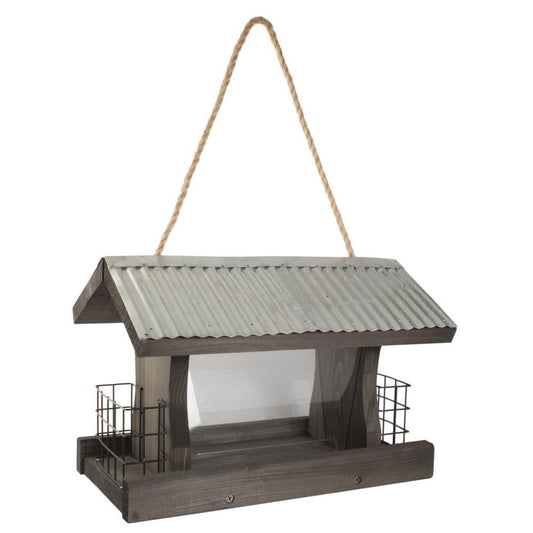 Rustic Bird Feeder with Suet Cages