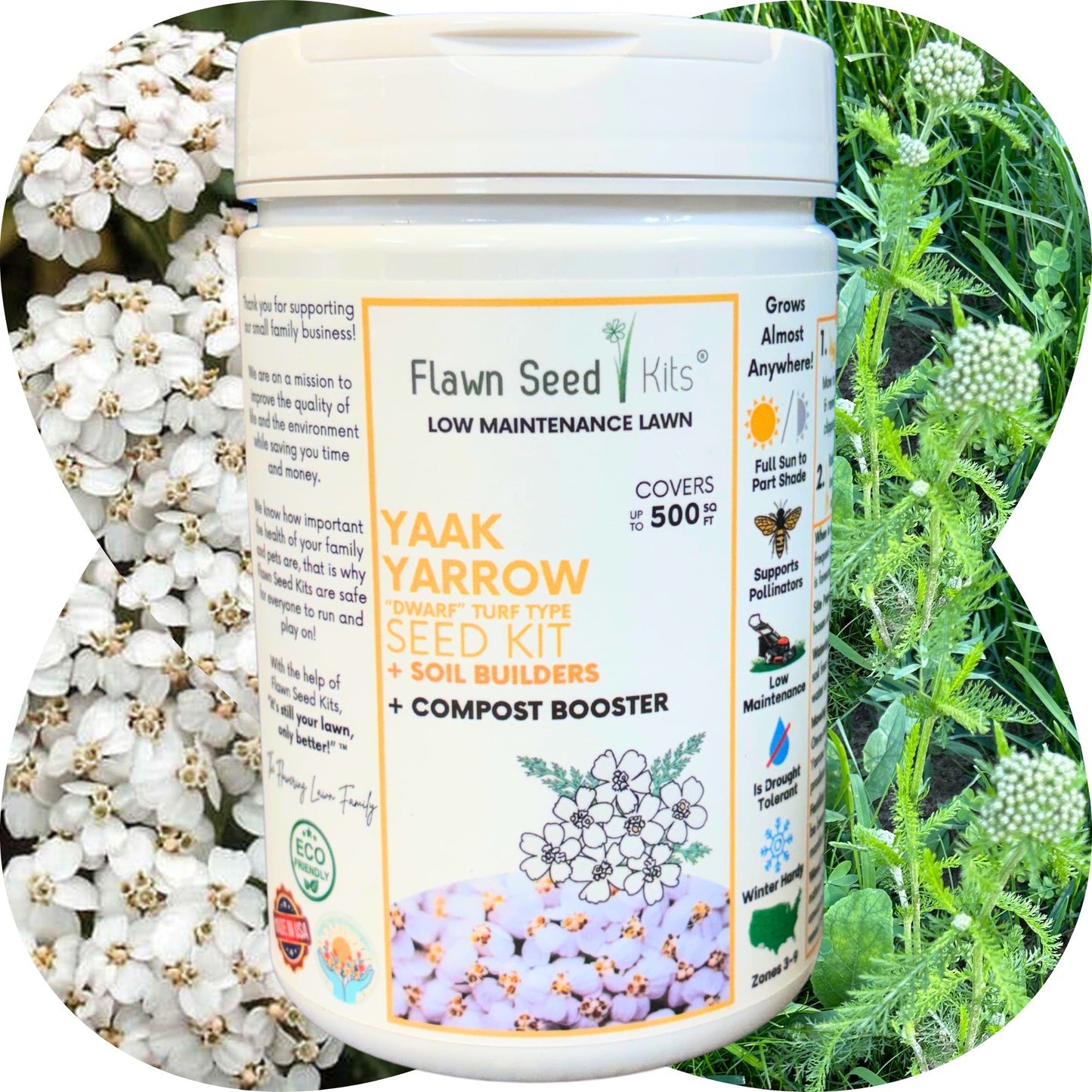 Yaak Yarrow 'Turf-Type' Easy Spread Shaker