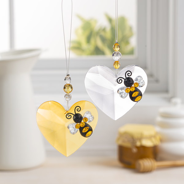 Bee Positive Heart Ornament