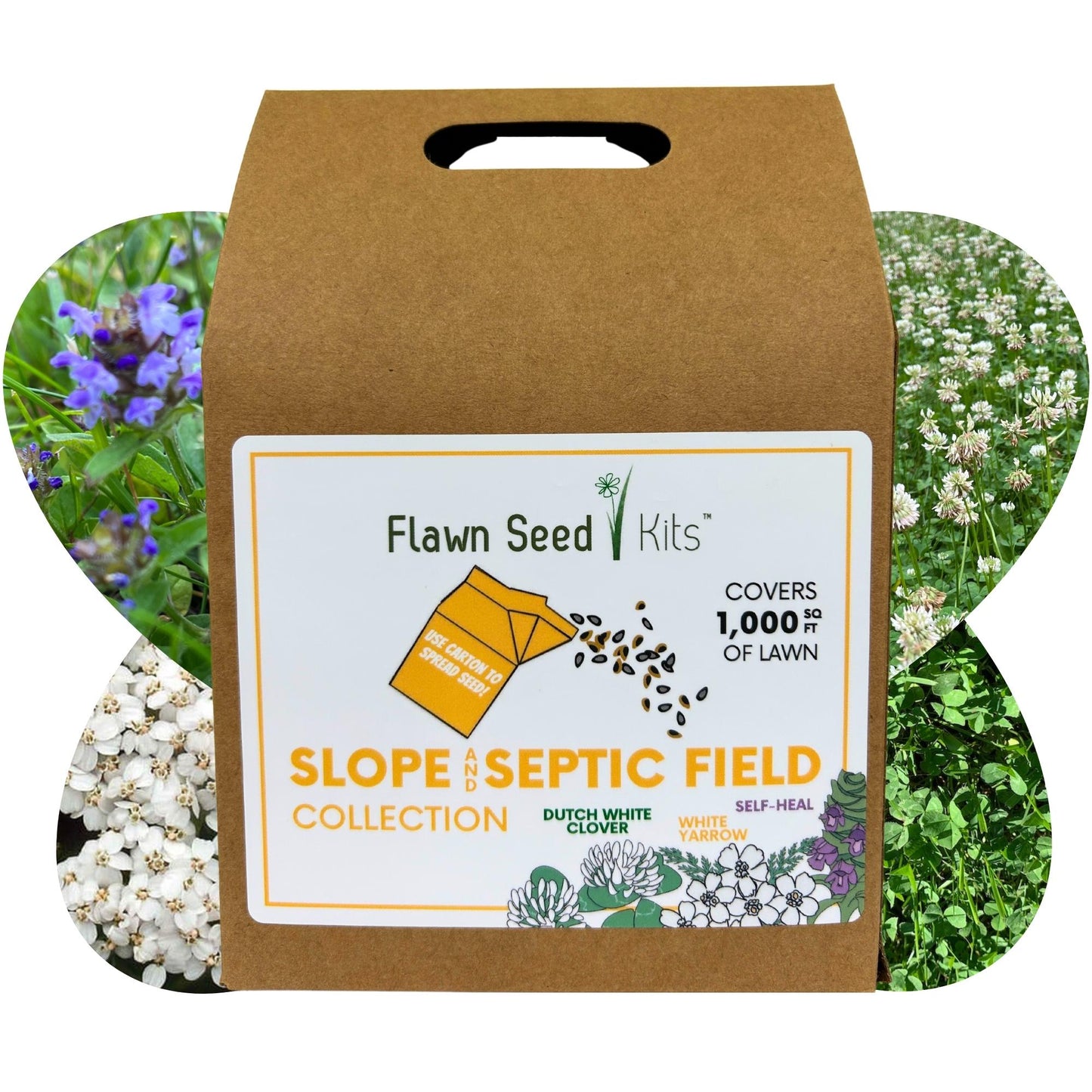 Slope/Septic System Kit with Dutch White Clover, Self-Heal & White Yarrow (LIMITED TIME)