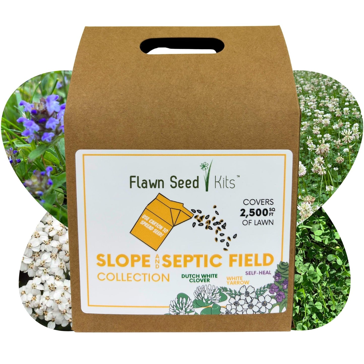 Slope/Septic System Kit with Dutch White Clover, Self-Heal & White Yarrow (LIMITED TIME)